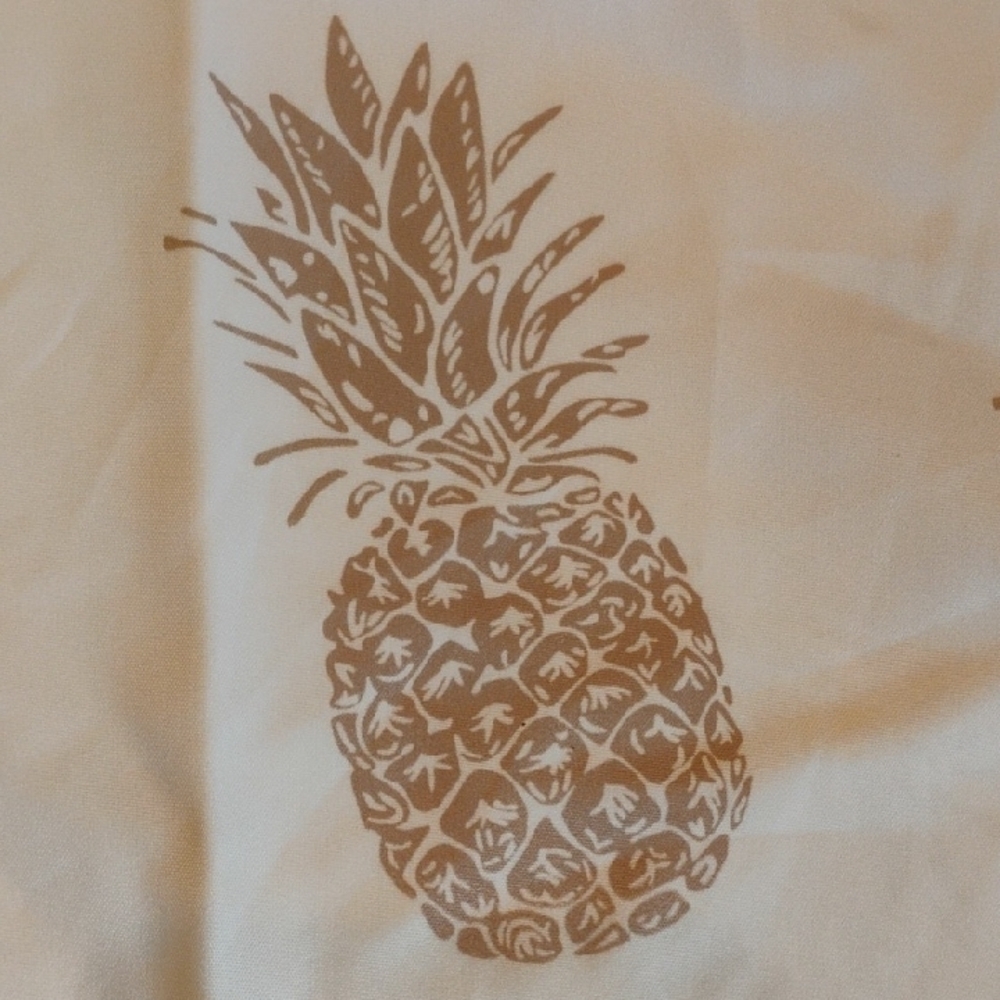 Women's White Pineapple Print Shirt - Picture 2 of 3